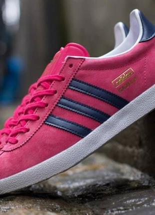 Кроссовки кеды adidas originals gazelle og - pink - navy  р 37.5 - 38 оригинал