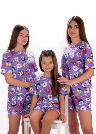 Пижама для девушек хлопковая пижамка хлопок