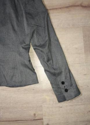 Сірий піджак жакет zara s класичний3 фото
