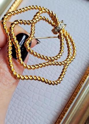 Swarovski брошка квітка троянда вінтажна2 фото