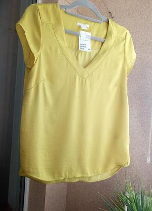 Красивая летняя блуза актуального желтого / лимонного цвета