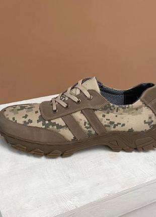 Тактические кроссовки большого размера 47-48-49 койот/хаки пиксель мультикам кожаные/кожа военные,армийски зуда2 фото