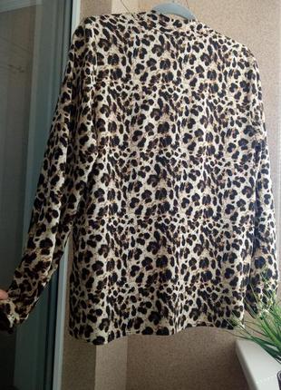 Красивая блуза esmara из натуральной ткани в модный анималистичный принт5 фото