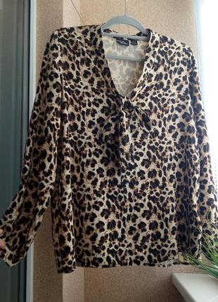 Красивая блуза esmara из натуральной ткани в модный анималистичный принт6 фото