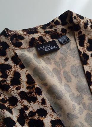 Красивая блуза esmara из натуральной ткани в модный анималистичный принт7 фото