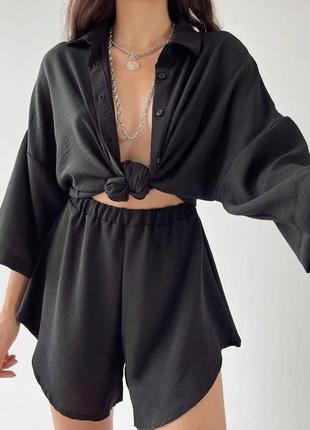 Костюм (рубашка+шорты)🖤