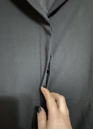 Чёрный классный качественный пиджак потойные пуговицы 48-50 р ( шерсть и полиэстер)6 фото
