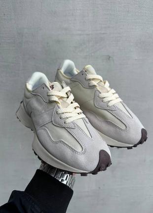 Кроссовки nb 327 cream premium1 фото