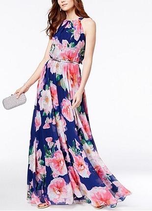 Сукня довга у квітковий прінт вечірня