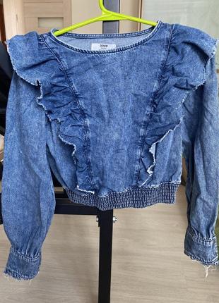 Женская кофта bershka denim3 фото