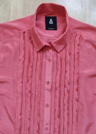 Интересная рубашка/блуза gaastra (шелк+хлопок), р.l2 фото