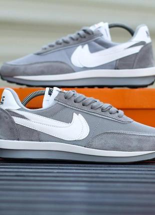 Мужские кроссовки nike ld waffle sacai grey white v2 / smb5 фото