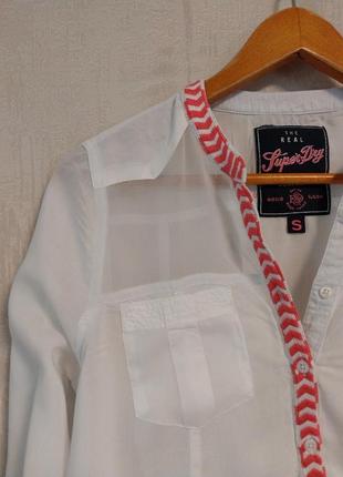 Белая блуза, рубашка с длинным рукавом, туника syper dry.3 фото