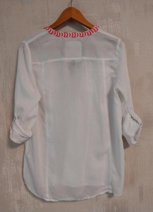 Белая блуза, рубашка с длинным рукавом, туника syper dry.6 фото