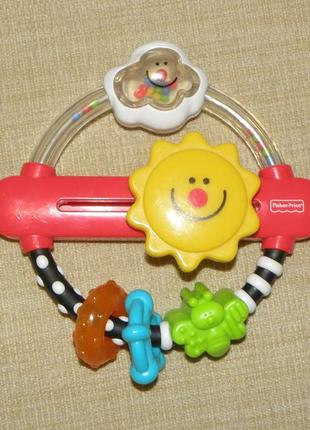 2 игрушки-погремушки - funny relax от chicco (6мес+) и "веселе солнышко" от fisher price (3мес+) 4