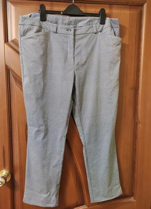 Женские хлопковые укороченные брюки штани плотные,  р.54/еur465 фото