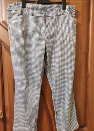 Женские хлопковые укороченные брюки штани плотные,  р.54/еur464 фото
