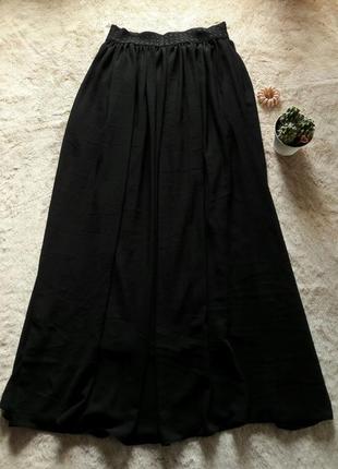 Чорна довга спідниця до пят/черная длинная юбка до пят1 фото
