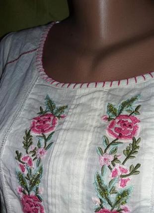 Блузка вышиванка коттон размер м2 фото