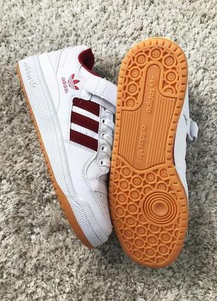 Мужские кроссовки adidas forum mid white red.2 фото