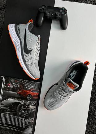 Nike air zoom gray white orange7 фото
