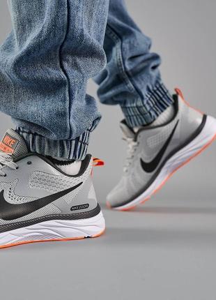 Nike air zoom gray white orange10 фото