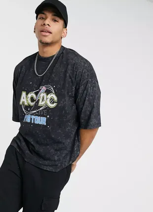 Оверсайз-футболка asos design з принтом ac/dc