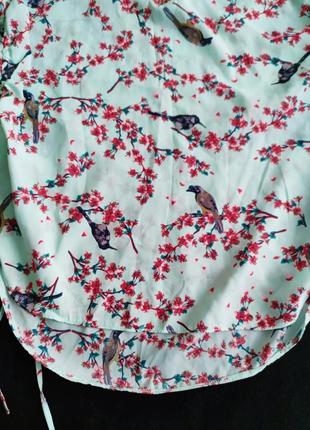 New jessica топ блуза цветочный принт птицы /7997/3 фото