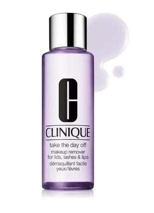 Двухфазное средство для снятия макияжа глаз и губ take the day offtm makeup remover for lids, lashes &amp; lips clinique1 фото