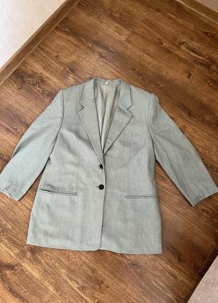 Женский стильный мятного цвета пиджак размер 447 фото