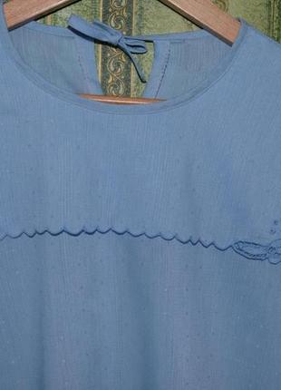 Нежная голубая  блуза в винтажном стиле2 фото