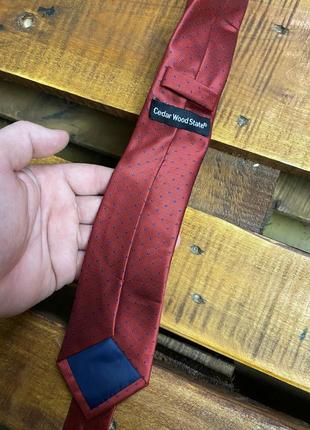 Мужской галстук в горох cedarwood state (сидарвуд стейт идеал оригинал красно-синий)2 фото