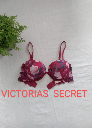 Бюстгалтер пуш-ап квіткоаий принт бренду victorias secret uk 32d eur 70d1 фото