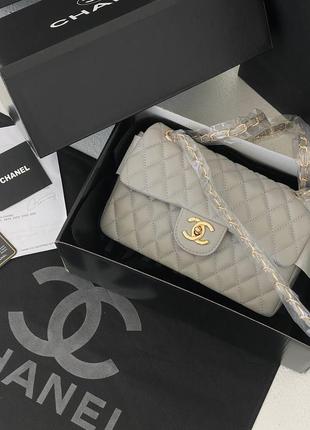 Сумка у стилі chanel 2.55 grey