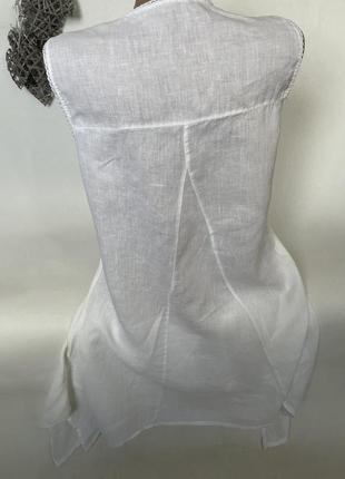 Повітряне біле плаття італійська льон 100%2 фото