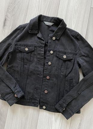 Куртка джинсова чорна джинсовка2 фото