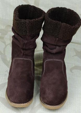 Зимние замшевые ботинки полусапожки lands' end back-lace chalet 38р.4 фото
