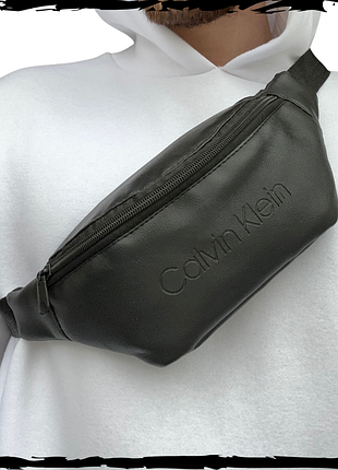Бананка calvin klein. сумка через плече, сумка на пояс. ck. кельвін кляйн чорна, унісекс