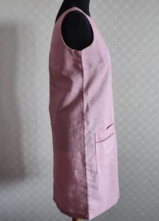 Льняное ,розовое платье от next3 фото