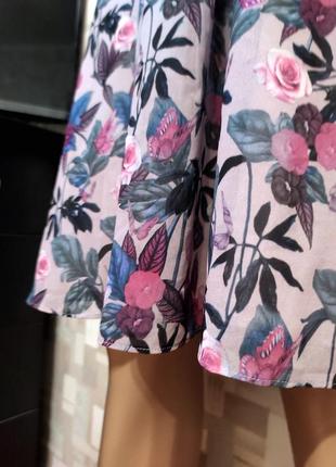 Шифонова сукня міді з квітковим принтом monsoon, красивое платье миди с цветочным принтом5 фото