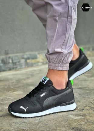 Мужские кроссовки puma black and white5 фото