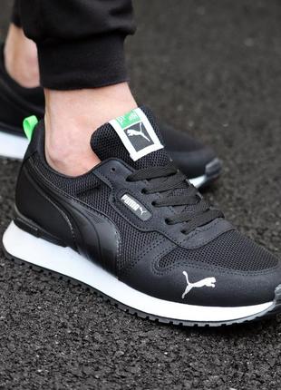 Мужские кроссовки puma black and white3 фото