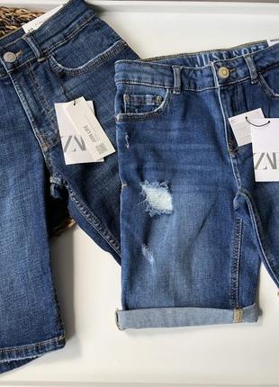 Шорти джинсові zara 9 років 134 см джинсові шорти