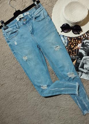 Крутые рваные джинсы скинни/брюки1 фото