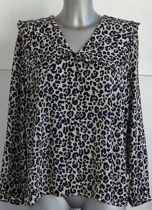 Блуза з шовком британського  бренду whistles з тваринним принтом
