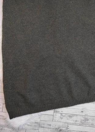 Женская теплая юбка benetton миди цвет хаки с карманами пояс резинка размер 44 s6 фото