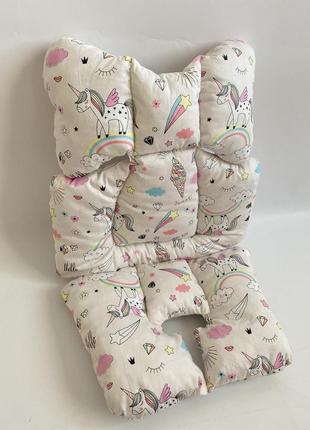 Універсальний матрац в коляску автокрісло столик для годування для дівчинки матрас