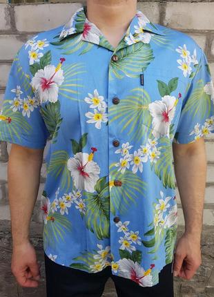 Настоящая гавайская рубашка  palmwave hawaii