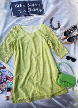 Трендова  сукня туніка мереживо великий розмір