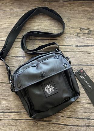 Мужская сумка барсетка через плечо stone island (сумка мессенджер). мужская спортивная сумка стон исланд